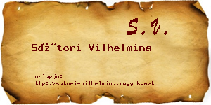 Sátori Vilhelmina névjegykártya